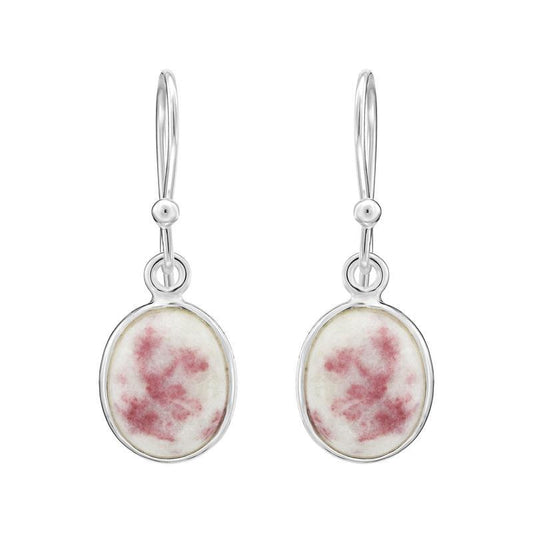 Cinnabar French Hook Earrings || .925 Sterling Silver-Nature's Treasures