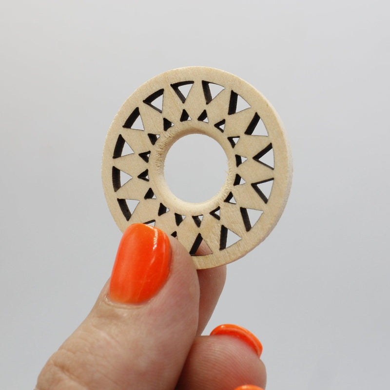 Circlular Wooden Sphere Stand-Nature's Treasures