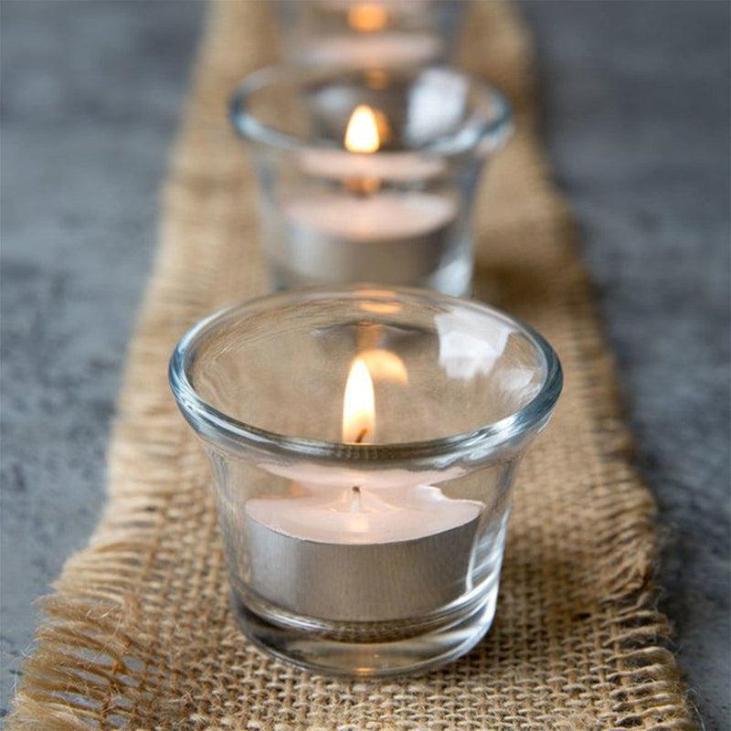 Clear Oyster Glass Votive and Tea-Light Candle Holders-Nature's Treasures