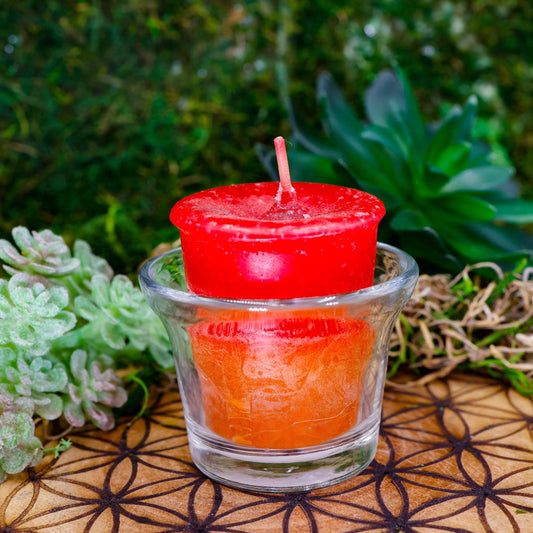 Clear Oyster Glass Votive and Tea-Light Candle Holders