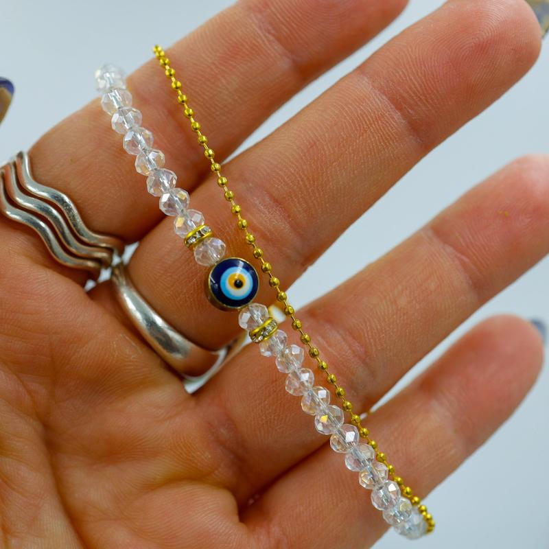 Dainty Evil Eye Beaded Bracelets || Trunk Show-Nature's Treasures