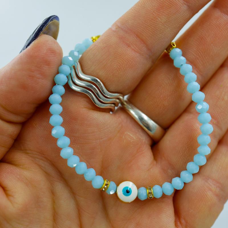 Dainty Evil Eye Beaded Bracelets || Trunk Show-Nature's Treasures