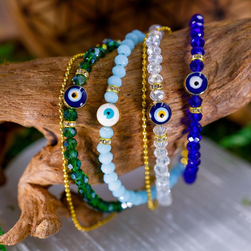 Dainty Evil Eye Beaded Bracelets || Trunk Show-Nature's Treasures