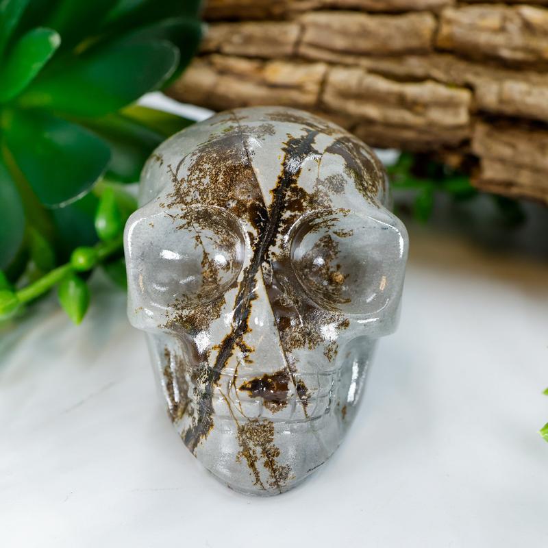 Dendritic Jasper Skull-Nature's Treasures