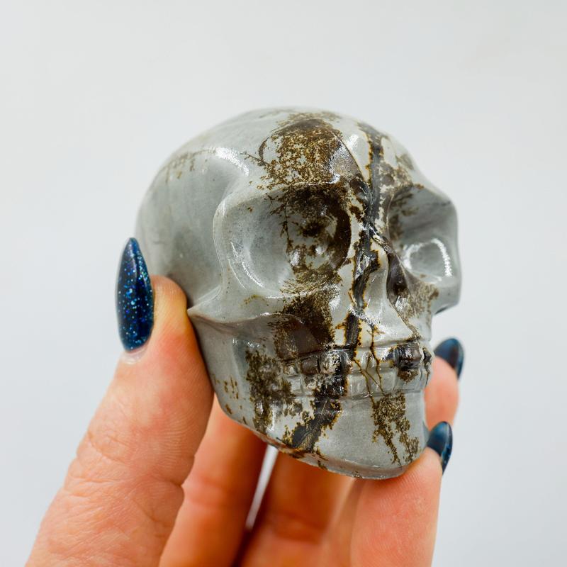 Dendritic Jasper Skull-Nature's Treasures