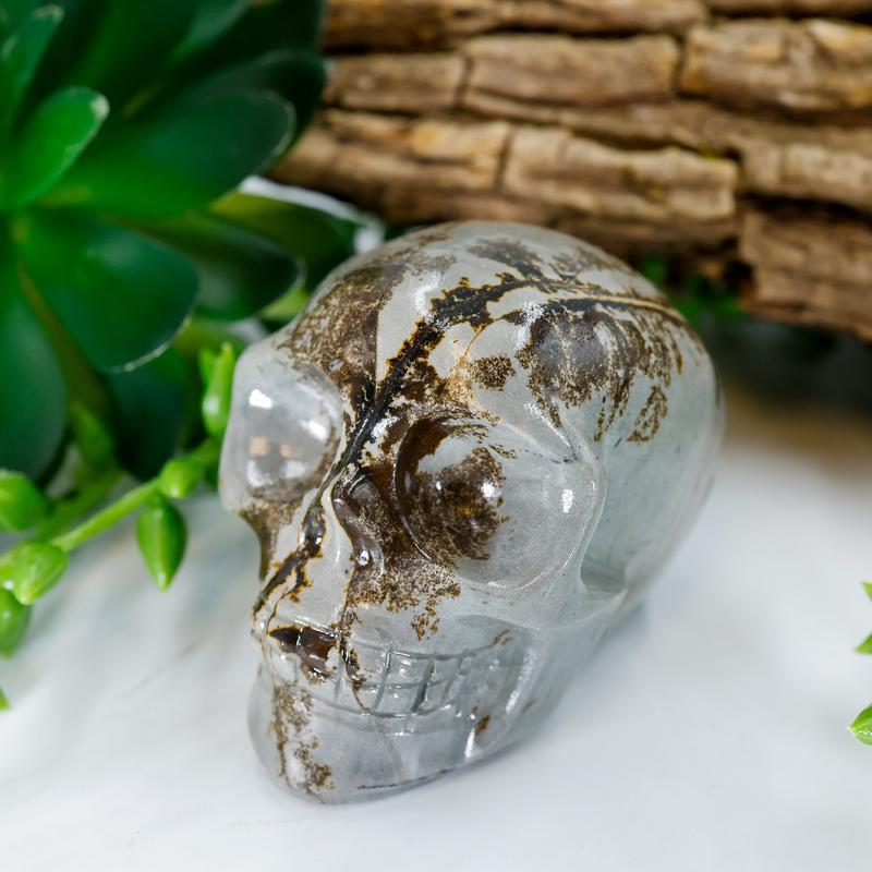 Dendritic Jasper Skull-Nature's Treasures