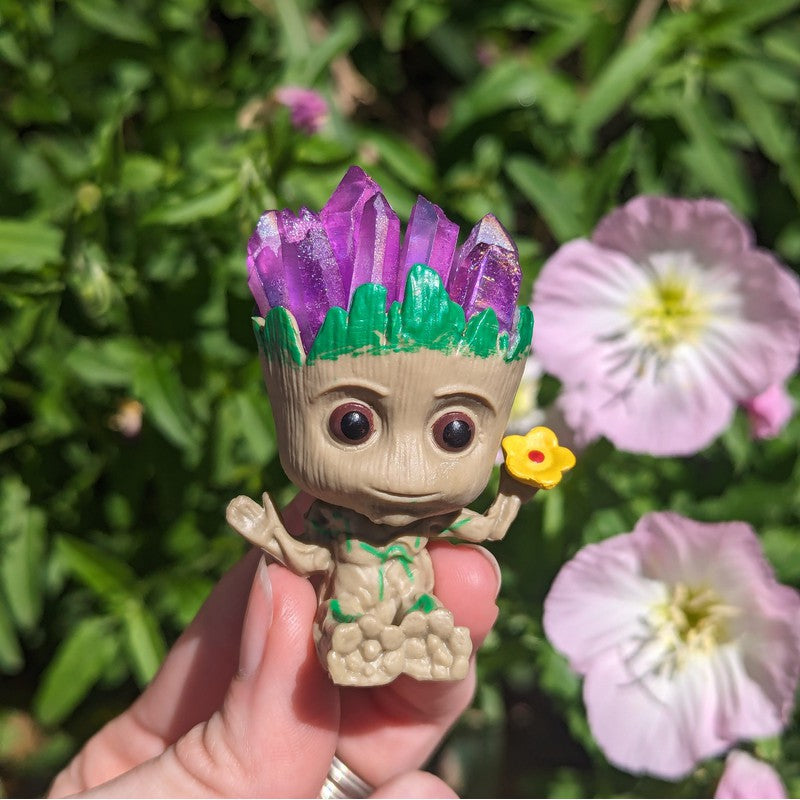 Desk Size - Coated Aura Quartz Points Troll Grute's || Trunk Show-Nature's Treasures