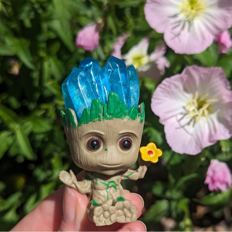 Desk Size - Coated Aura Quartz Points Troll Grute's || Trunk Show-Nature's Treasures