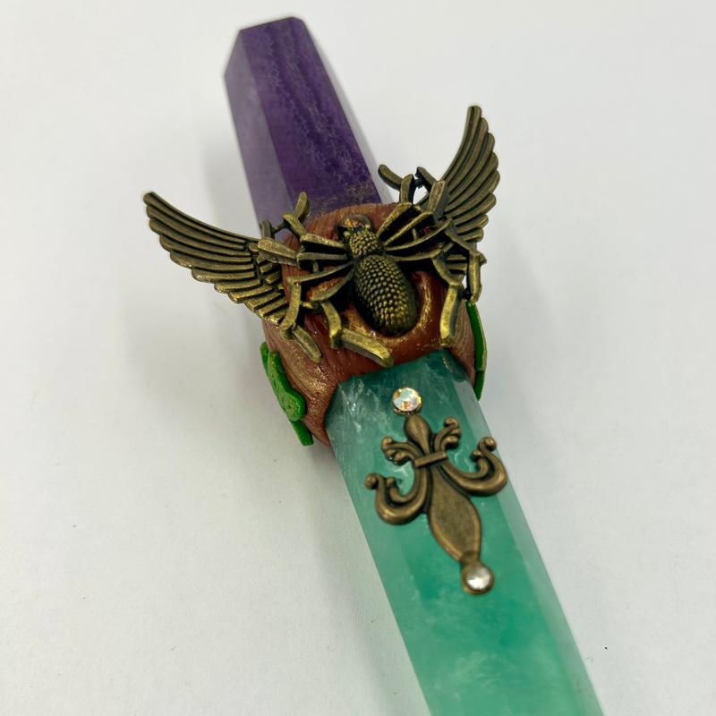 Double Point Fluorite Spider Wand || Trunk Show-Nature's Treasures