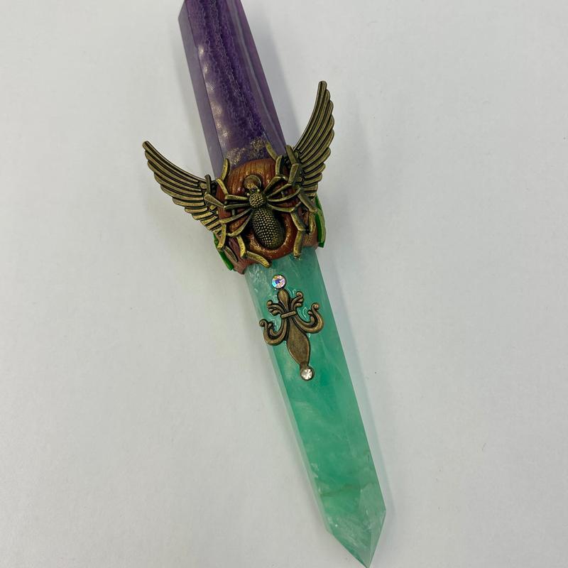 Double Point Fluorite Spider Wand || Trunk Show-Nature's Treasures