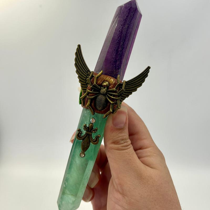 Double Point Fluorite Spider Wand || Trunk Show-Nature's Treasures