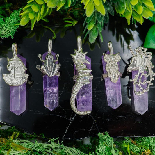 Double Terminated Amethyst Totem Pendants || Sterling Silver-Nature's Treasures