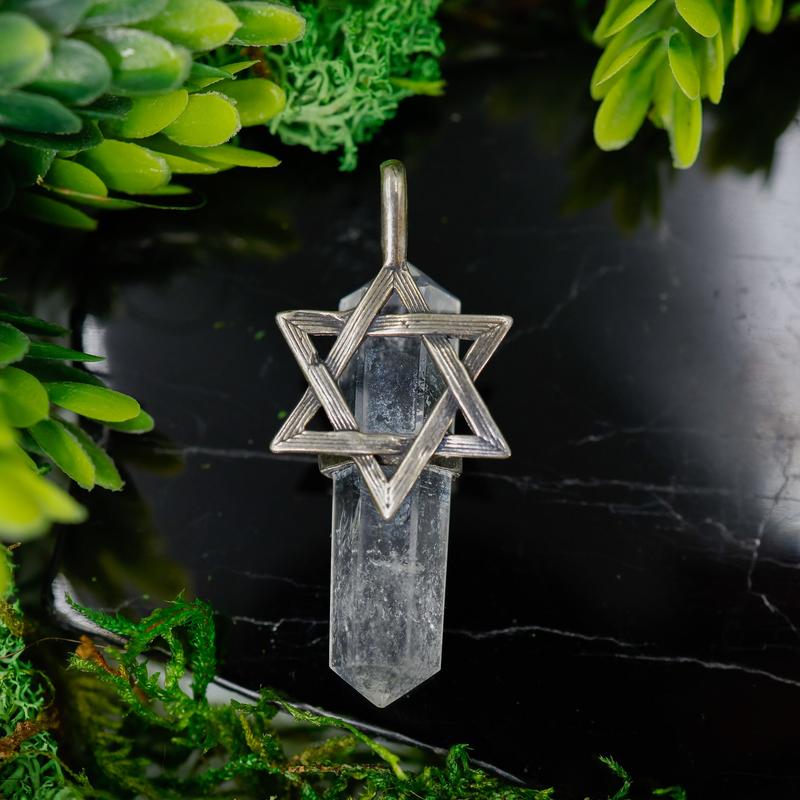 Double Terminated Clear Quartz Totem Pendants || Sterling Silver-Nature's Treasures