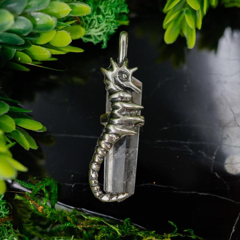 Double Terminated Clear Quartz Totem Pendants || Sterling Silver-Nature's Treasures