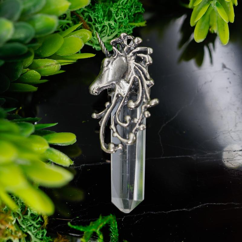 Double Terminated Clear Quartz Totem Pendants || Sterling Silver-Nature's Treasures