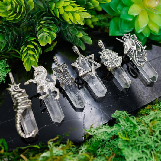 Double Terminated Clear Quartz Totem Pendants || Sterling Silver-Nature's Treasures