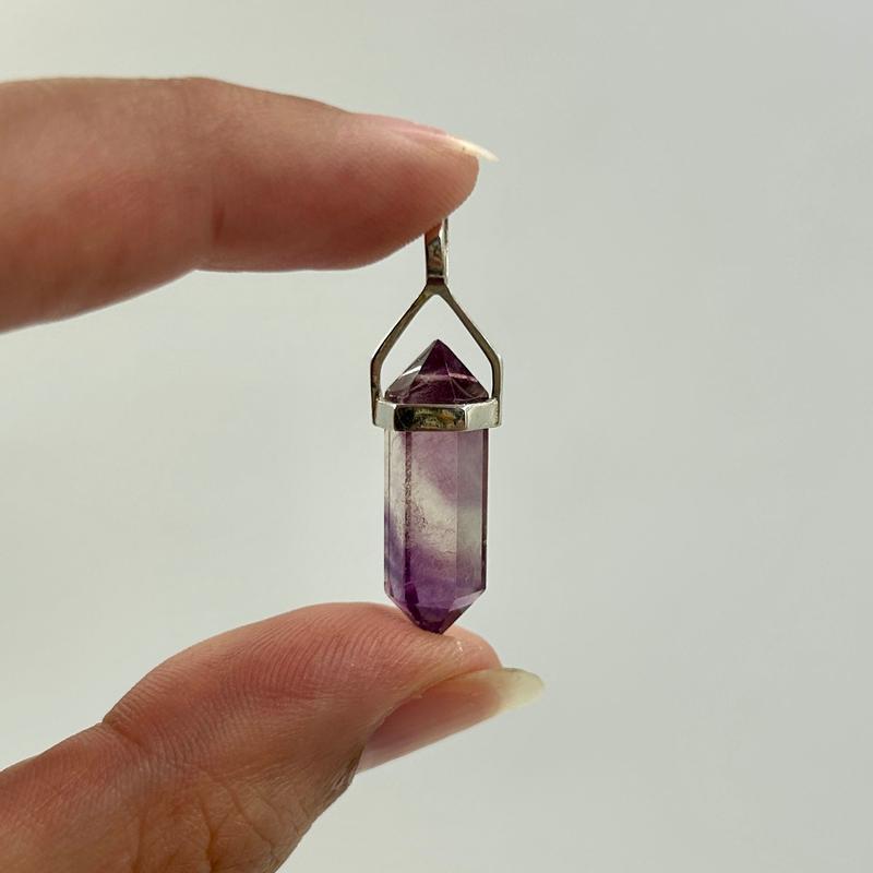 Double Terminated Fluorite Point Pendants || .925 Sterling Silver-Nature's Treasures