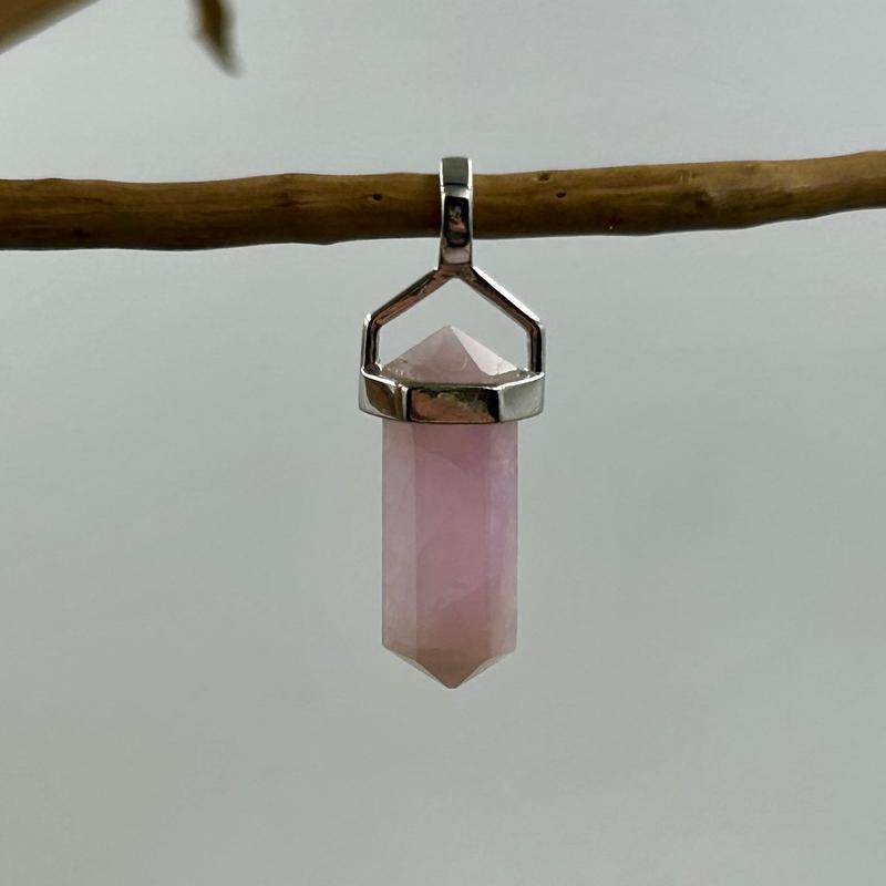 Double Terminated Kunzite Pendants || .925 Sterling Silver-Nature's Treasures