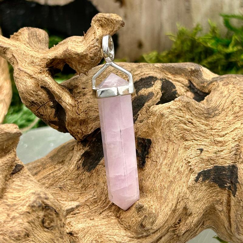 Double Terminated Kunzite Pendants || .925 Sterling Silver-Nature's Treasures