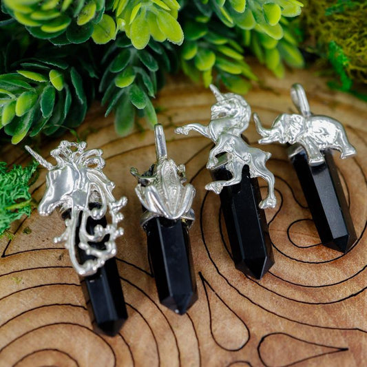 Double Terminated Obsidian Totem Pendants || Sterling Silver-Nature's Treasures