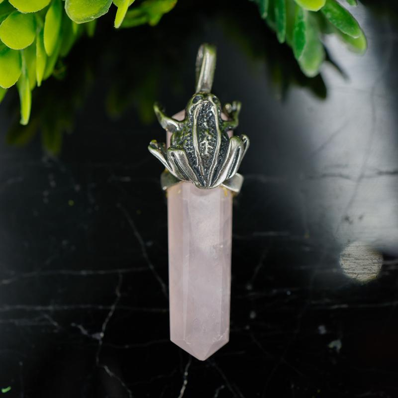 Double Terminated Rose Quartz Totem Pendants || Sterling Silver-Nature's Treasures