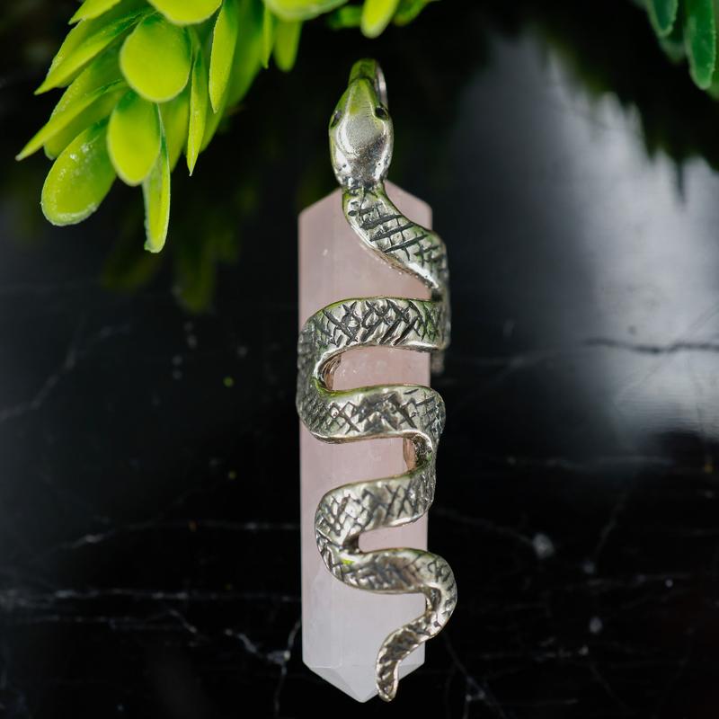 Double Terminated Rose Quartz Totem Pendants || Sterling Silver-Nature's Treasures