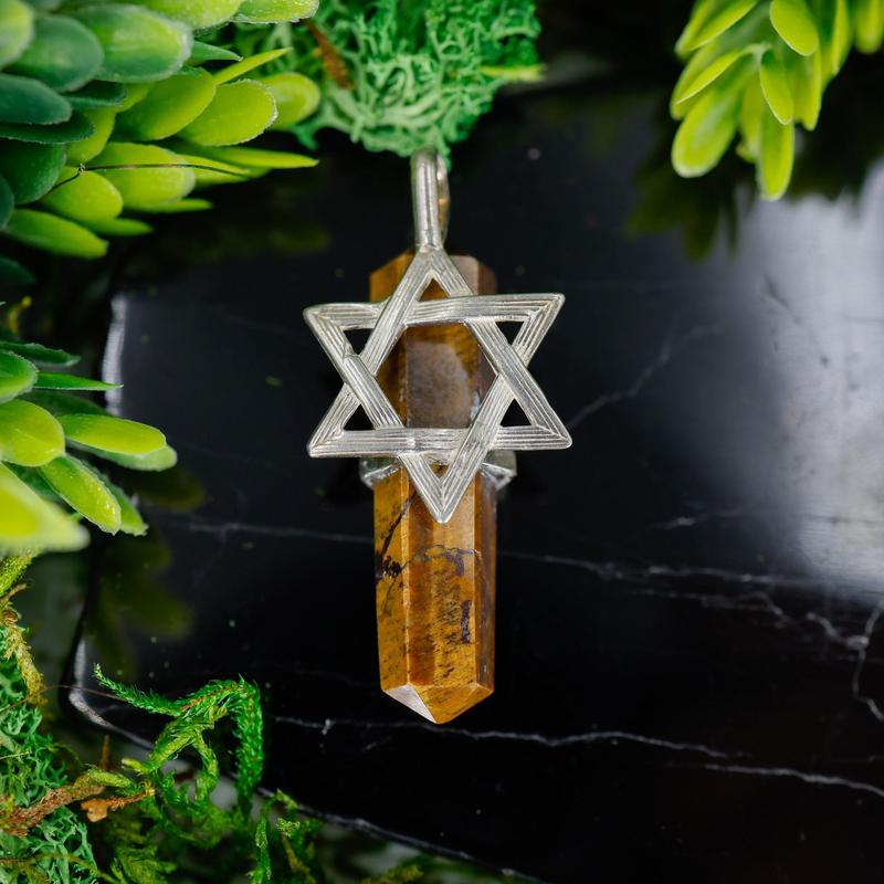 Double Terminated Tiger's Eye Totem Pendants || Sterling Silver-Nature's Treasures