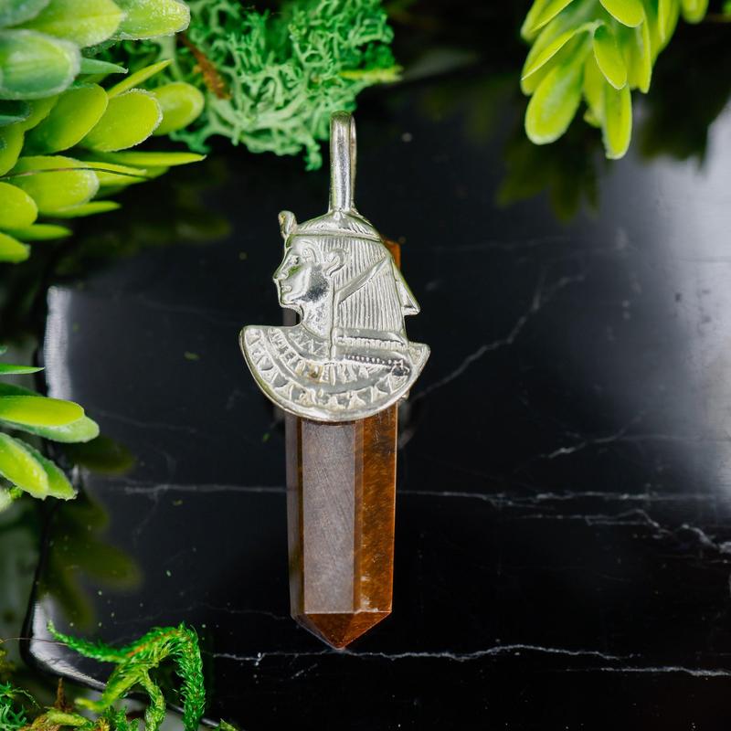 Double Terminated Tiger's Eye Totem Pendants || Sterling Silver-Nature's Treasures