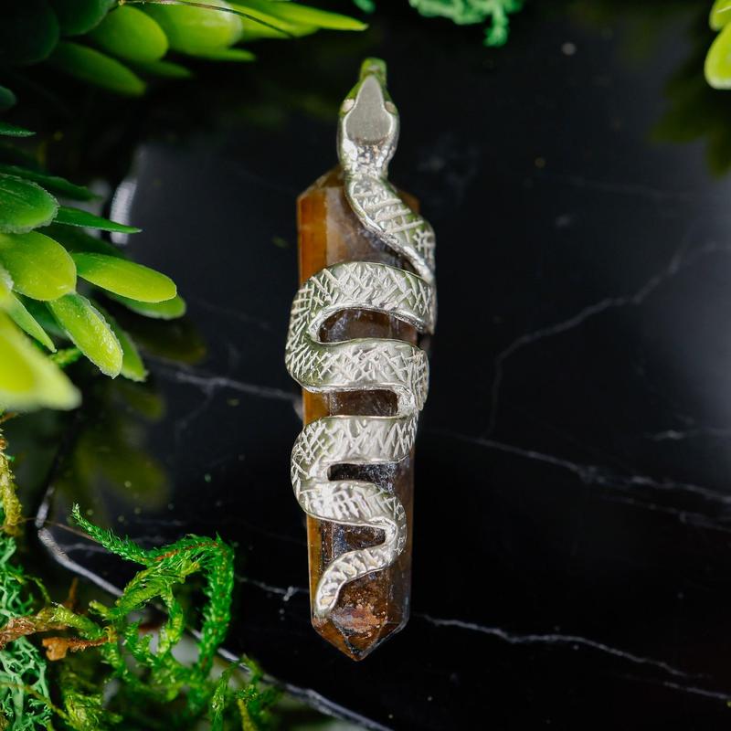 Double Terminated Tiger's Eye Totem Pendants || Sterling Silver-Nature's Treasures