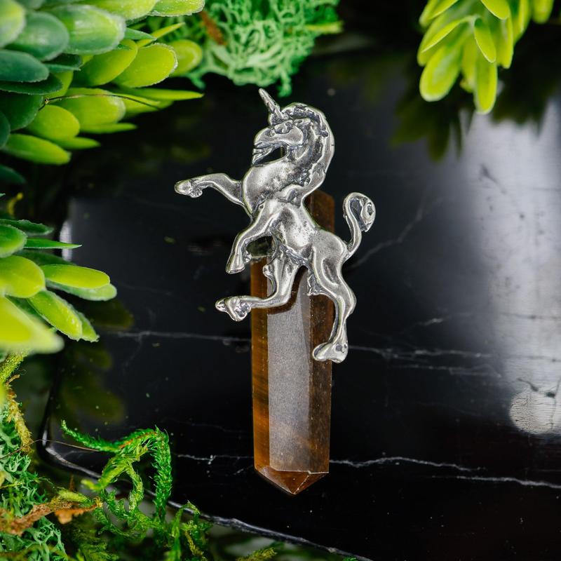 Double Terminated Tiger's Eye Totem Pendants || Sterling Silver-Nature's Treasures