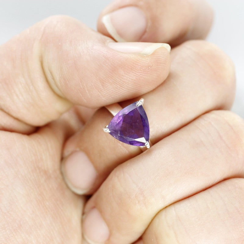 Faceted Amethyst Rings || .925 Sterling Silver || Brazil-Nature's Treasures