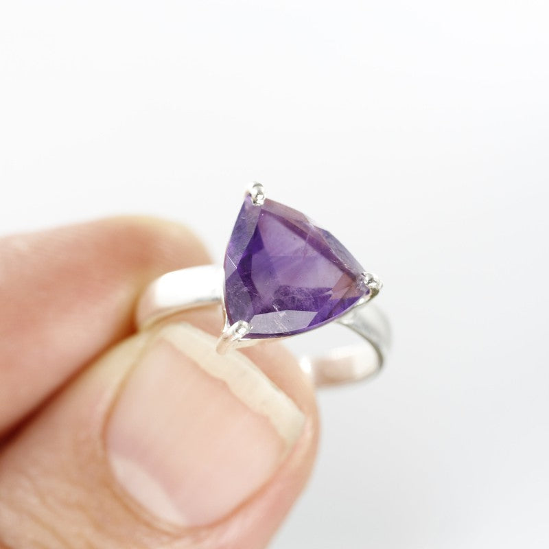 Faceted Amethyst Rings || .925 Sterling Silver || Brazil-Nature's Treasures