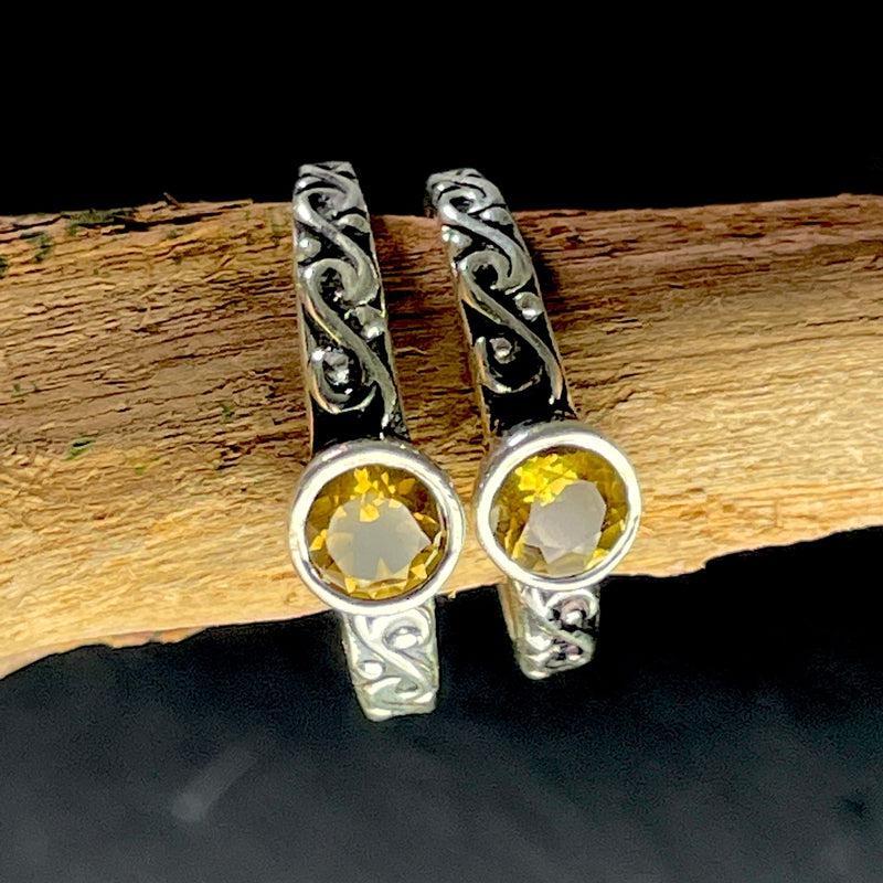 Faceted Honey Quartz Ocean Waves Ring || .925 Sterling Silver || Brazil-Nature's Treasures