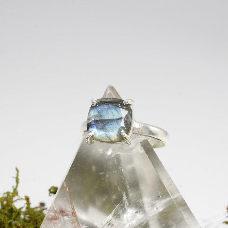 Faceted Labradorite Rings || .925 Sterling Silver-Nature's Treasures