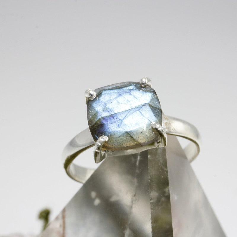 Faceted Labradorite Rings || .925 Sterling Silver-Nature's Treasures