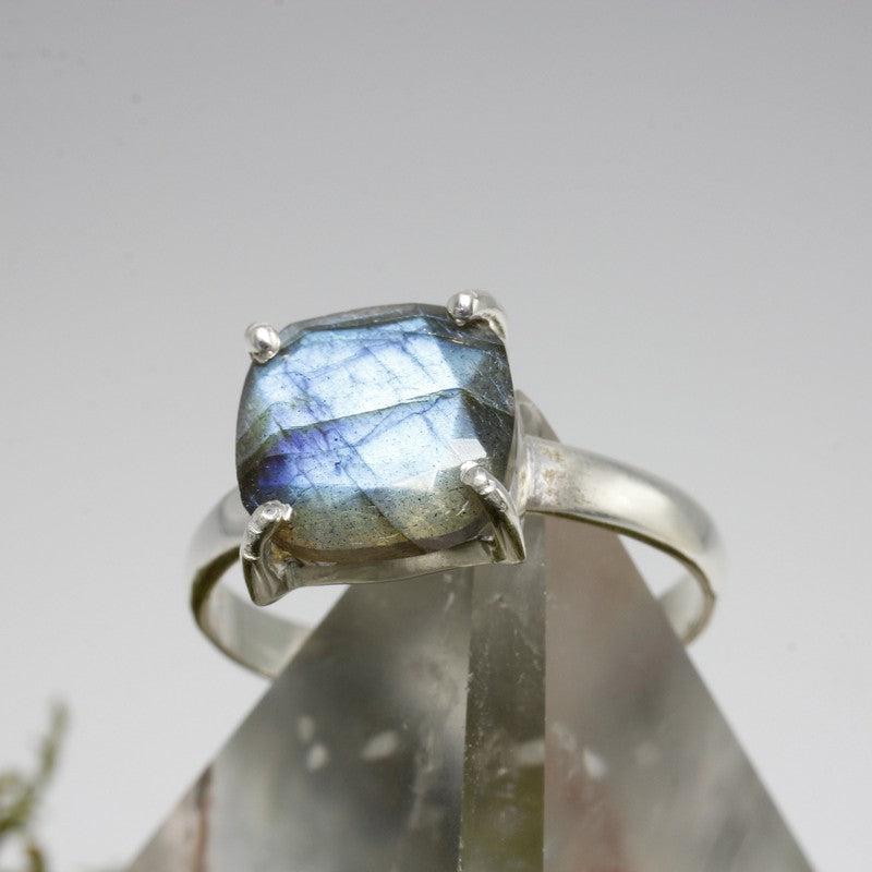 Faceted Labradorite Rings || .925 Sterling Silver-Nature's Treasures