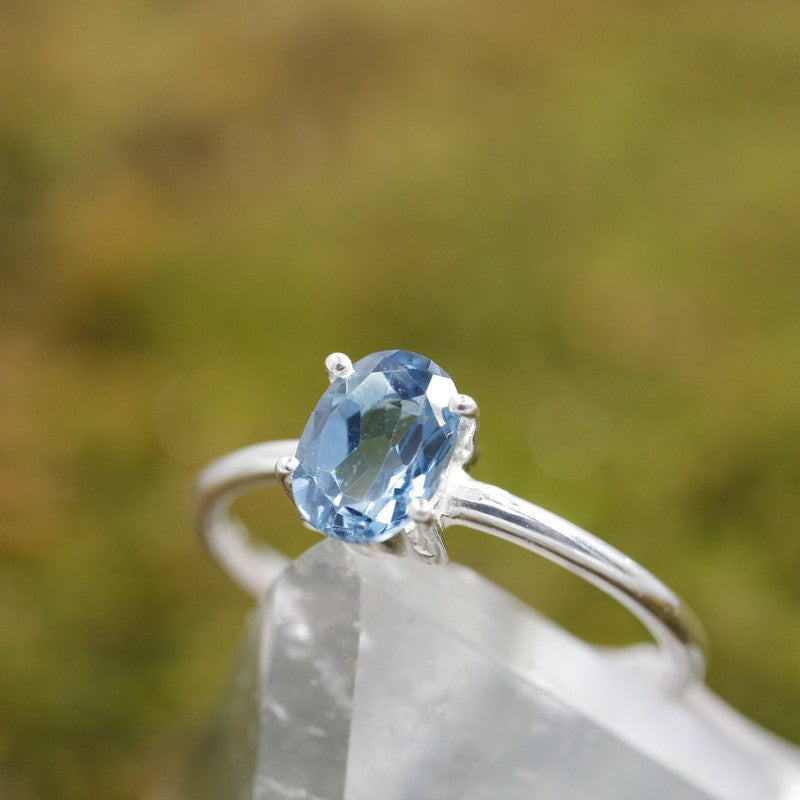 Faceted London Blue Topaz || .925 Sterling Silver || Brazil-Nature's Treasures