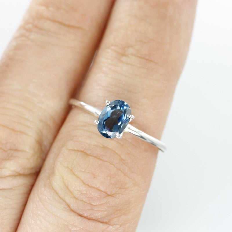 Faceted London Blue Topaz || .925 Sterling Silver || Brazil-Nature's Treasures