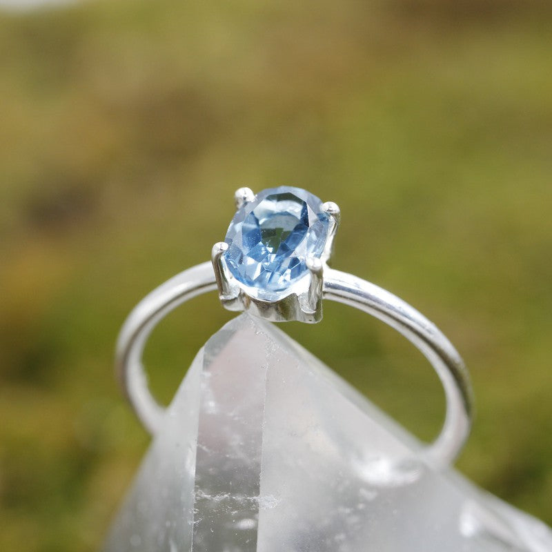 Faceted London Blue Topaz || .925 Sterling Silver || Brazil-Nature's Treasures