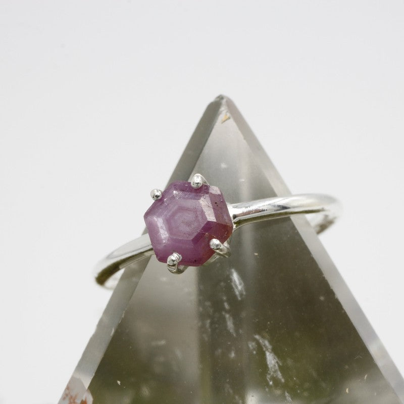 Faceted Ruby Rings || .925 Sterling Silver || Thailand-Nature's Treasures