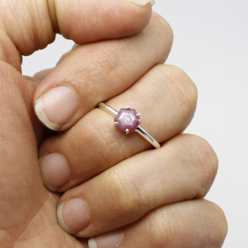 Faceted Ruby Rings || .925 Sterling Silver || Thailand-Nature's Treasures