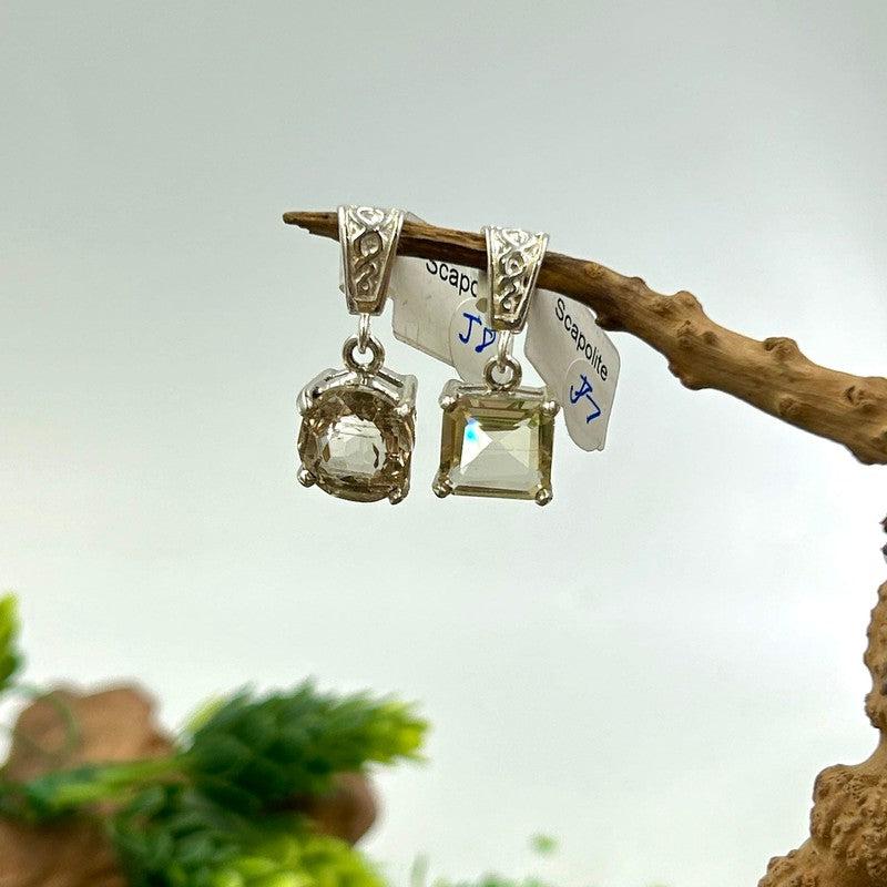 Faceted Scapolite Pendants || .925 Sterling Silver-Nature's Treasures
