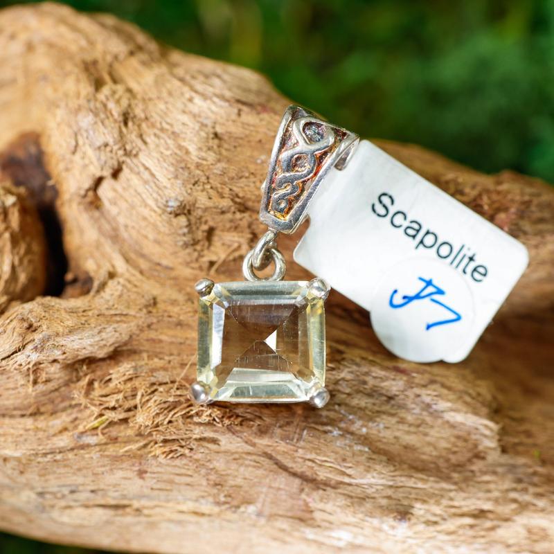 Faceted Scapolite Pendants || .925 Sterling Silver-Nature's Treasures