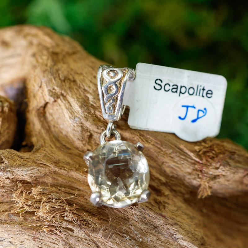 Faceted Scapolite Pendants || .925 Sterling Silver-Nature's Treasures