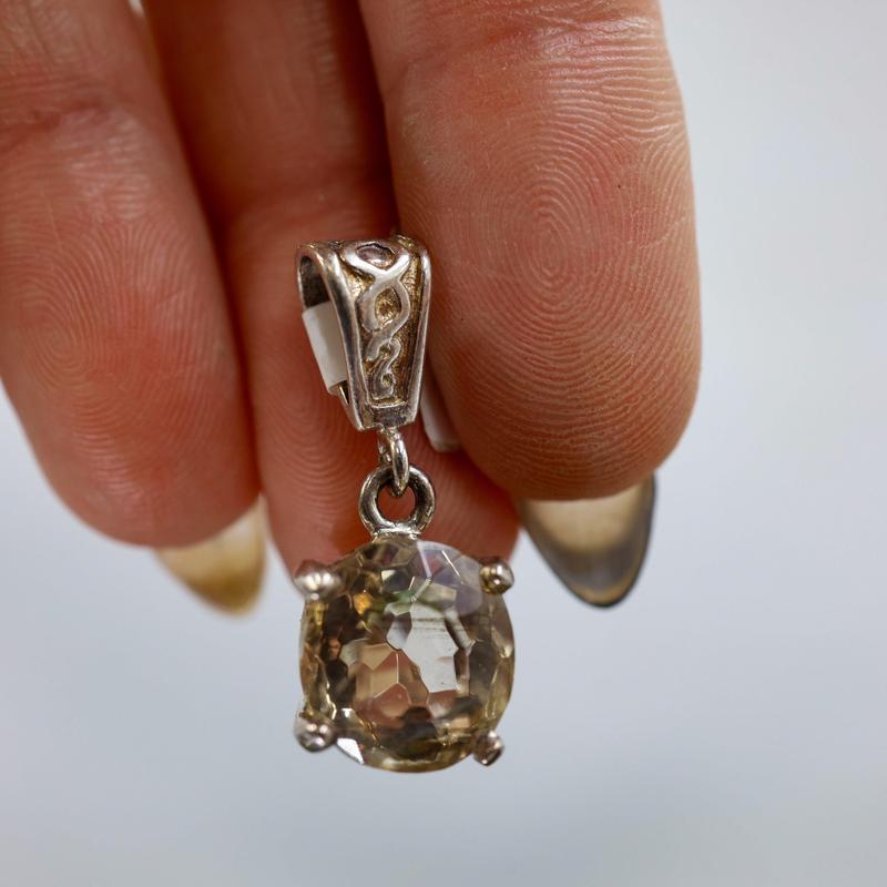 Faceted Scapolite Pendants || .925 Sterling Silver-Nature's Treasures