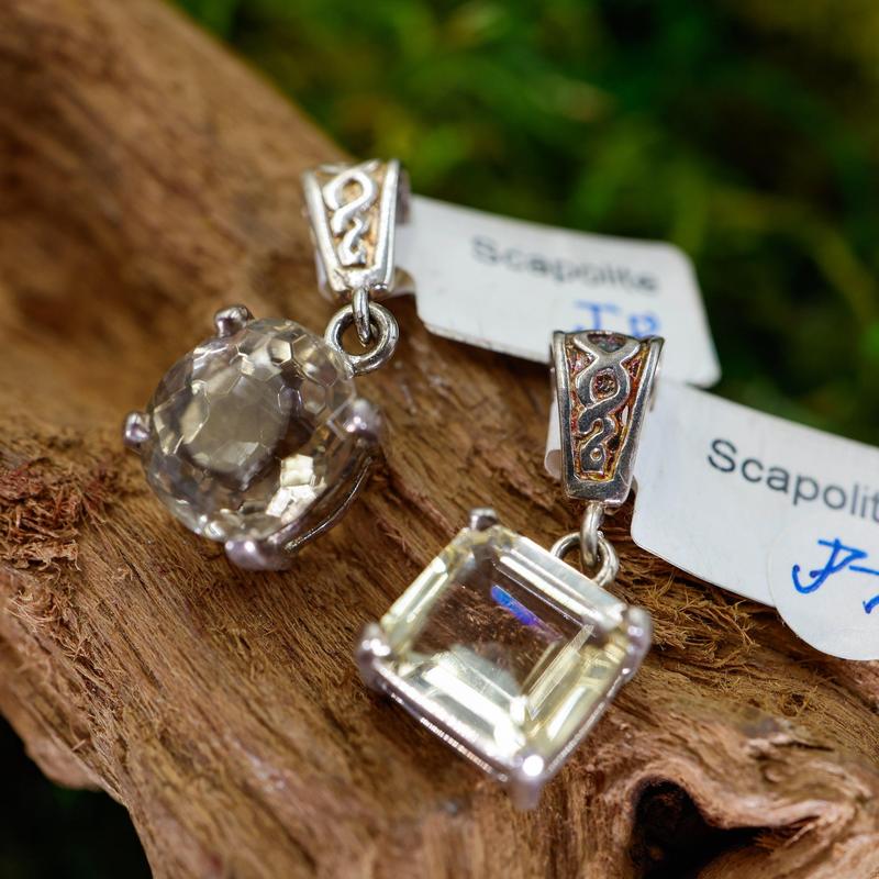 Faceted Scapolite Pendants || .925 Sterling Silver-Nature's Treasures