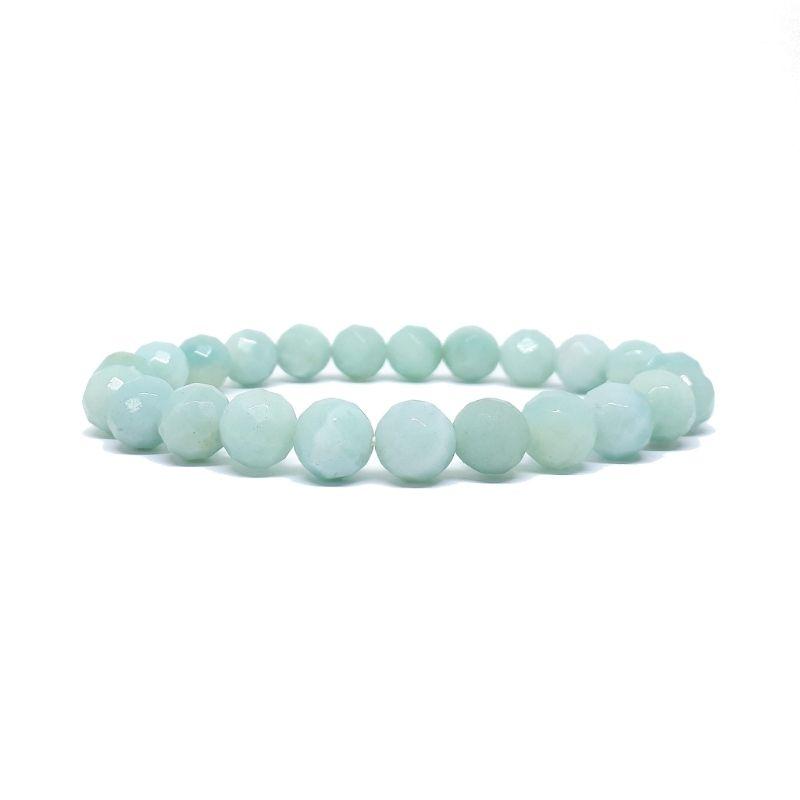 Faceted Unisex Gemstone Power Bracelets || Amazonite