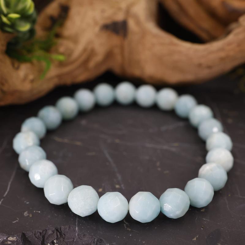 Faceted Unisex Gemstone Power Bracelets || Amazonite-Nature's Treasures