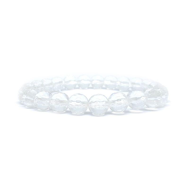 Faceted Unisex Gemstone Power Bracelets || Clear Quartz-Nature's Treasures