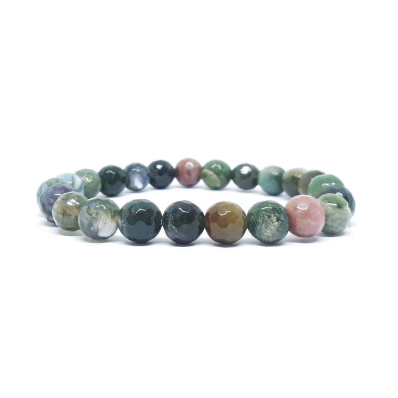 Faceted Unisex Gemstone Power Bracelets || Fancy Agate-Nature's Treasures